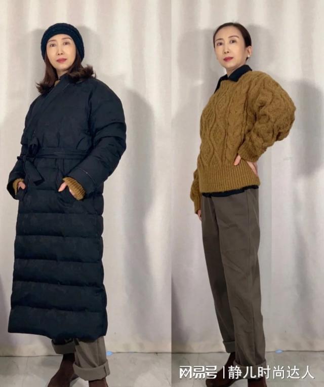 hth·华体会体育适合50岁女人的“羽绒服”穿搭暖和又舒适一点没有老气感(图1)